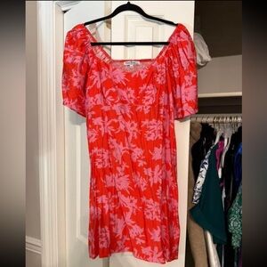NWT Red and Pink Floral Dress